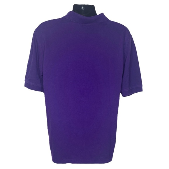 Basic Editions Classic Short Sleeve Polo Shirt (Size: Large, Color: Purple) - Picture 2 of 3